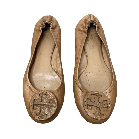 Tory Burch Shoes - Tory Burch Reva Tumbled Leather Ballet Flats Size 8.5